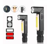 Linterna LED recargable con base magnética multifuncional,rotación de 360 grados,lámpara de trabajo mini,luz para repara