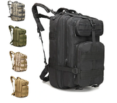 Mochila táctica para exteriores de 25-30L en camuflaje de nylon impermeable 600D, mochila de senderismo y montañismo al