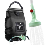 Bolsas de agua de gran capacidad de 20L para exteriores, bolsa de ducha portátil para acampar con calefacción solar pleg