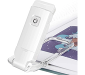 Luz de lectura de libros recargable por USB con brillo ajustable, lámpara de libro con clip LED, cuidado ocular para niñ