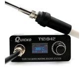 Estación de soldadura digital OLED MINI T12-942 de Quicko, mango T12-907 con puntas de hierro T12-K, herramienta de sold