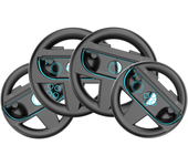 JYS JYS-NS2308 Paquete de 4 Volante de Carreras Switch2 Mario Karts 2 Grandes 2 Pequeños Ruedas Joy-Con Juego Multijugad