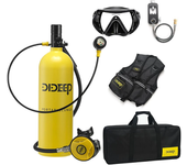 Botella de oxígeno de aire de 2L DIDEEP X5000Pro ligera y portátil, equipo de buceo submarino con reentrada de aire
