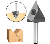 Brocas de router CNC para madera con inserción de carburo en foma de V de 1/2 pulgada, 1/4 pulgada, 6 mm, 12 mm, con vás