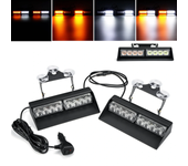 Luces estroboscópicas de emergencia de 10-30V, 27 modos, lámpara interior para parabrisas con ventosas para camiones