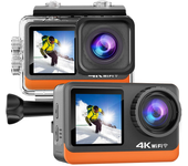 Cámara deportiva AUSEK 4K Pantalla táctil de 2,0" con accesorios Cámara de acción impermeable Grabadora de motocicleta p