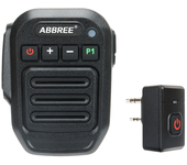 Micrófono inalámbrico bluetooth ABBREE de mano, altavoz MIC para Baofeng UV-5R UV 21 Pro 5RH K6, accesorios para walkie