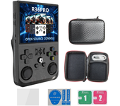 R36PRO 128GB Consola de juegos portátil con pantalla IPS de 3.5 pulgadas y joystick dual. Viene con 21000 juegos integra