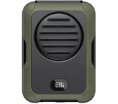 Ventilador portátil mini USB recargable de 2000 mAh con correa para colgar en el cuello o en la cintura para actividades