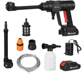 MUDIRO S05 500W 60bar / 870psi 6 En 1 Máquina Limpiadora de Alta Presión para Autos 21V / 0.5A Batería de 15000mAh Li-io