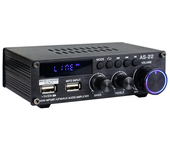 Amplificador de Potencia Integrado de 2 Canales Clase D Hi-Fi con Bluetooth Mini Stereo Digital AirAux AS-22 45W RMS MÁX