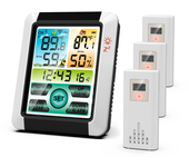 AGSIVO Estación Meteorológica Reloj Despertador Inalámbrico Termómetro Sensor Interior Exterior Monitor Digital de Humed