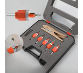 Juego de brocas Forstner con troqueladora de encintado de bordes, broca avellanadora, extractor de tornillos de carpinte