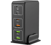 Cargador de pared USB PD de 6 puertos de 818H 120W de carga rápida 3C+3A Adaptador Enchufe EU para iPhone 12 13 14 14Pro
