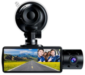 Grabadora de conducción con pantalla HD de 3,16 pulgadas y resolución 1080P, cámara frontal trasera con grabación en buc