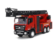 HUINA 1361 1/18 9CH Juguete de Ingeniería de Control Remoto Semi-Aleación Coche de Escalada y Rescate de Bomberos con Es