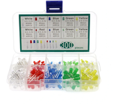 300PCS 3mm 5mm Kit electrónico de diodos emisores de luz LED F3 F5 Rojo Amarillo Azul Verde Blanco Cinco Colores de Luz