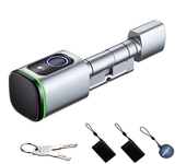 Tuya BLE Cerradura electrónica inteligente para puertas DIY núcleo de cilindro con huella digital, aplicación, llaves, d