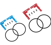 Kit de soporte de batería corta de aleación de aluminio Tamiya de 1/10 TT02 TT02B RC # TATT-075