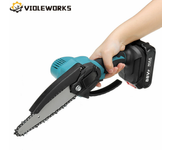 VIOLEWORKS 6 pulgadas 88VF Motosierra eléctrica recargable Motosierras de una mano Batería de litio Cortadora de madera