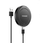 ESSAGER ES-WC18 Cargador Inalámbrico Magnético de 15W Base de Carga Inalámbrica Rápida con Soporte Rotativo de 360° para