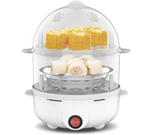 Cocedor de huevos eléctrico de 350W, capacidad para 7 huevos, vapor de 360°, multifuncional, material apto para alimento