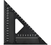 Regla en ángulo recto de aleación de aluminio de 7 pulgadas, escala métrica imperial de 90 grados, escuadra de carpinter