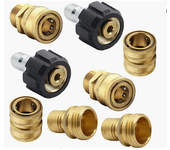 8PCS Juego de limpiador de alta presión Pistola de agua Accesorios de tubería 1/2-3/4-3/8-m22 Conector de conversión de
