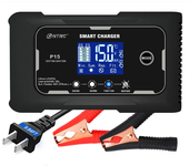Cargador de batería HTRC P15 12V/15A 24V/10A para coche y motocicleta Batería de plomo-ácido AGM Cargador de reparación