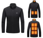 TENGOO HJF-09 Chaqueta de área calentada 9 Abrigo de forro polar al aire libre Calentador eléctrico USB Chaqueta calefac