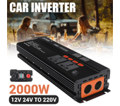 Inversor de potencia XUYUAN 2000W 12V 24V a 220V,convertidor de energía solar para el hogar con pantalla digital