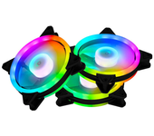 Ventilador de caja para computadora PC de 120 mm,enfriador ajustable RGB Led de 6 pines,ventilador silencioso de 12 cm 5