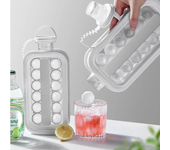 Botella de agua portátil para hockey sobre hielo 2 en 1,máquina de bolas de hielo,moldes reutilizables para cubos de hie