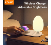 Cargador inalámbrico LDNIO Y3 15W 10W 7.5W 5W con carga rápida Wireless Charging Pad y lámpara de mesa para teléfonos in