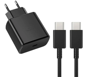 Cargador USB PD de 1 puerto PD45W Adaptador de cargador de pared de carga rápida USB-C EU Plug US Plug con cable Tipo-C