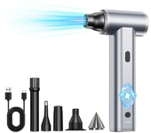 J01MAX Ventilador Turbo Portátil 160W 130000 RPM 2 en 1 Soplado y Succión Batería de 2000mAh Aleación de Aluminio Recarg