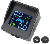 Sistema de alarma de monitoreo de presión de neumáticos y temperatura de neumáticos de motocicleta con carga solar USB T
