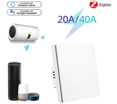 Interruptor inteligente Zigbe Tuya de 1 Gang de 20A / 40A con enchufe de la UE, control remoto de la aplicación, control