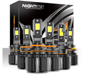 NightEye Auto Lighting A315-S4 2PCS Bombilla de faros delanteros LED para coche 15,000LM/PAR 6500K Blanco IP68 a prueba