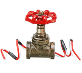 Interruptor de luz de válvula de parada de 1/2 pulgada estilo vintage Steampunk con paso de cable de hierro rojo