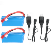2Pcs ZOP Power 7.4V 1500mAh 25C 2S Batería T Plug para coches RC 16889 sin escobillas