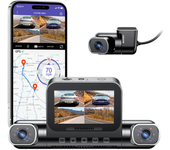 AZDOME M660 4CH 4 Lentes Grabadora de Manejo Pantalla IPS de 2.4 Pulgadas WIFI GPS Seguimiento de Conducción Dash Cam Co