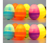 12PCS Decoración de Festival de Huevos de Pascua LED Huevo Luminiscente Escena Diseño Lámparas de Huevo de Plástico