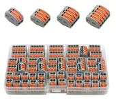 AOQDQDQD 55PCS PCT-212 213 214 215 Conjunto de conectores rápidos para cables. Ignífugos 48V 8A Instalación fácil Conect