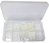 120PCS Juego de Tornillos y Tuercas de Plástico M3 de Nylon Blanco para Drone RC DIY