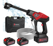 Lavadora de presión inalámbrica Andeman con 2 baterías de 3.0Ah, 800 PSI, 1.5 GPM, lavadora de presión portátil con boqu