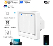 Interruptor inteligente de pared para luz WiFi Homekit con o sin línea neutral con control remoto compatible con Apple H