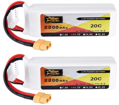 2 baterías ZOP Power 11.1V 2200mAh 3S 20C con conector XT60 para el dron de carreras FPV Eachine Wizard X220 RC