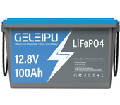 [EU Direct] Batería de litio recargable GELEIPU 12V 12.8V 100Ah LiFePO4, 1280Wh incorpora 100A BMS, con 4000-15000 ciclo