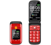 Móvil MAFAM F899 de doble pantalla de 2,4 pulgadas con batería de 2800mAh, FM, vibración, SOS, linterna, volumen alto y